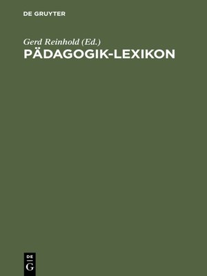 cover image of Pädagogik-Lexikon
